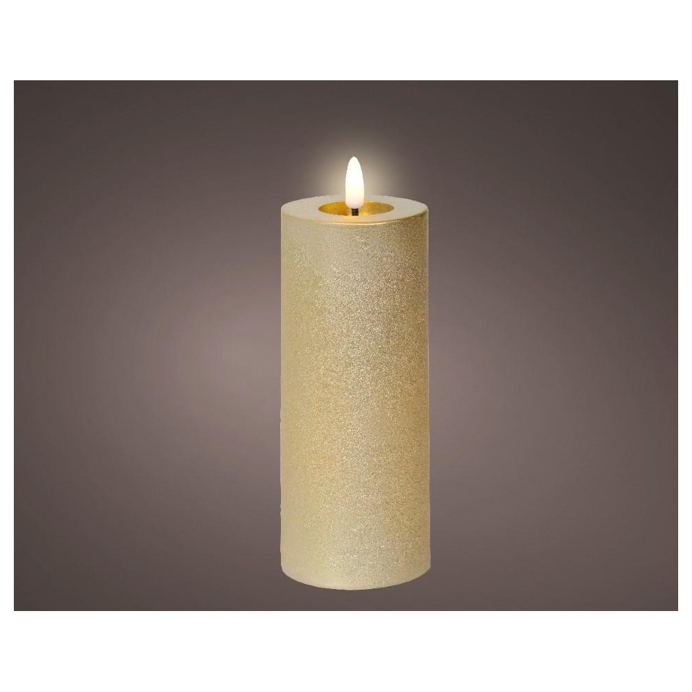 MOCCOLO LED CERA H.19CM. ORO